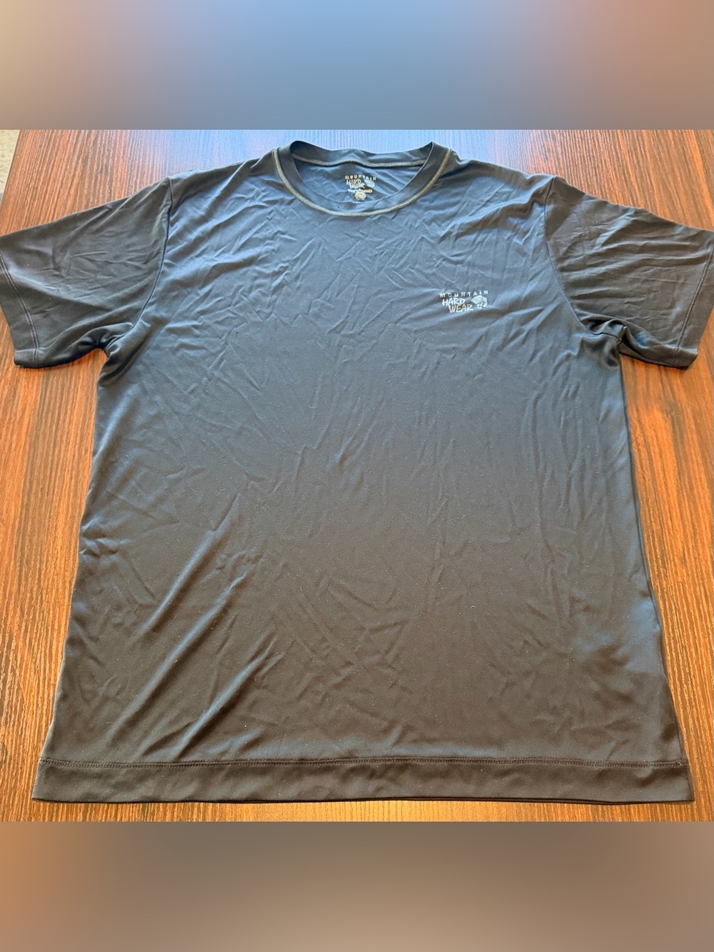 ⁠Mountain Hardwear Mens Black Short Sleeve Technical Hiking Athletic Shirt M